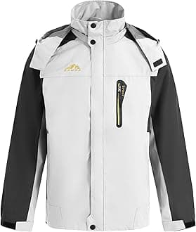 Spmor Men's Outdoor Sports Hooded Windproof Jacket Waterproof Rain Coat