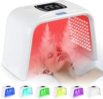 Holsn LED Light Therapy for Face Body with Spray LED Face Mask Light Therapy,Cycle Therapy Light & Time Preset & Adjustable LED Brightness Red Light Therapy Face Mask Beauty Salon Home SPA