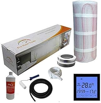 Electric Underfloor Yellow Box Heating kit 150w - 14.0m2 - Black Touch Thermostat