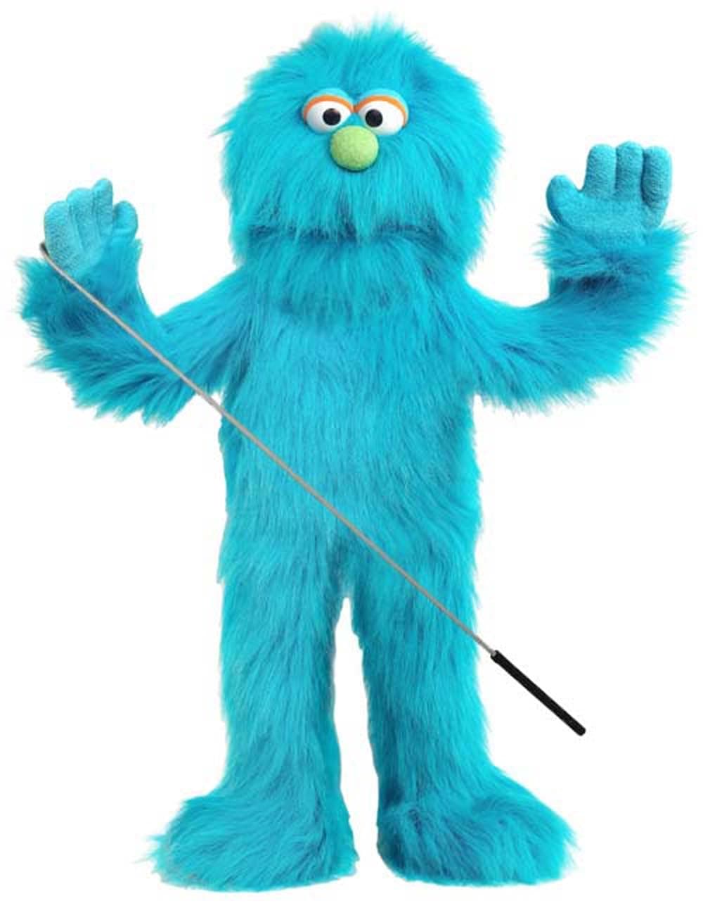 30'' Full Body Ventriloquist Style Blue Monster Puppet