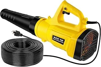 Leaf Blower, 3000W High Power Turbine Handheld Electric Leaf Blower, with 82 feet Extra Long Power Cord, 6-Gear Wind Speed Regulation, for Lawn Care, Yard, Garage, Patio, Blowing Leaves and Snow