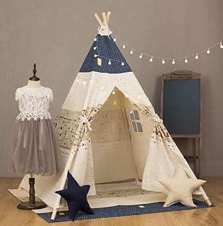 Teepee Tent for Kids-Portable Children Play Tent Indoor Outdoor (Little Aircraft)…