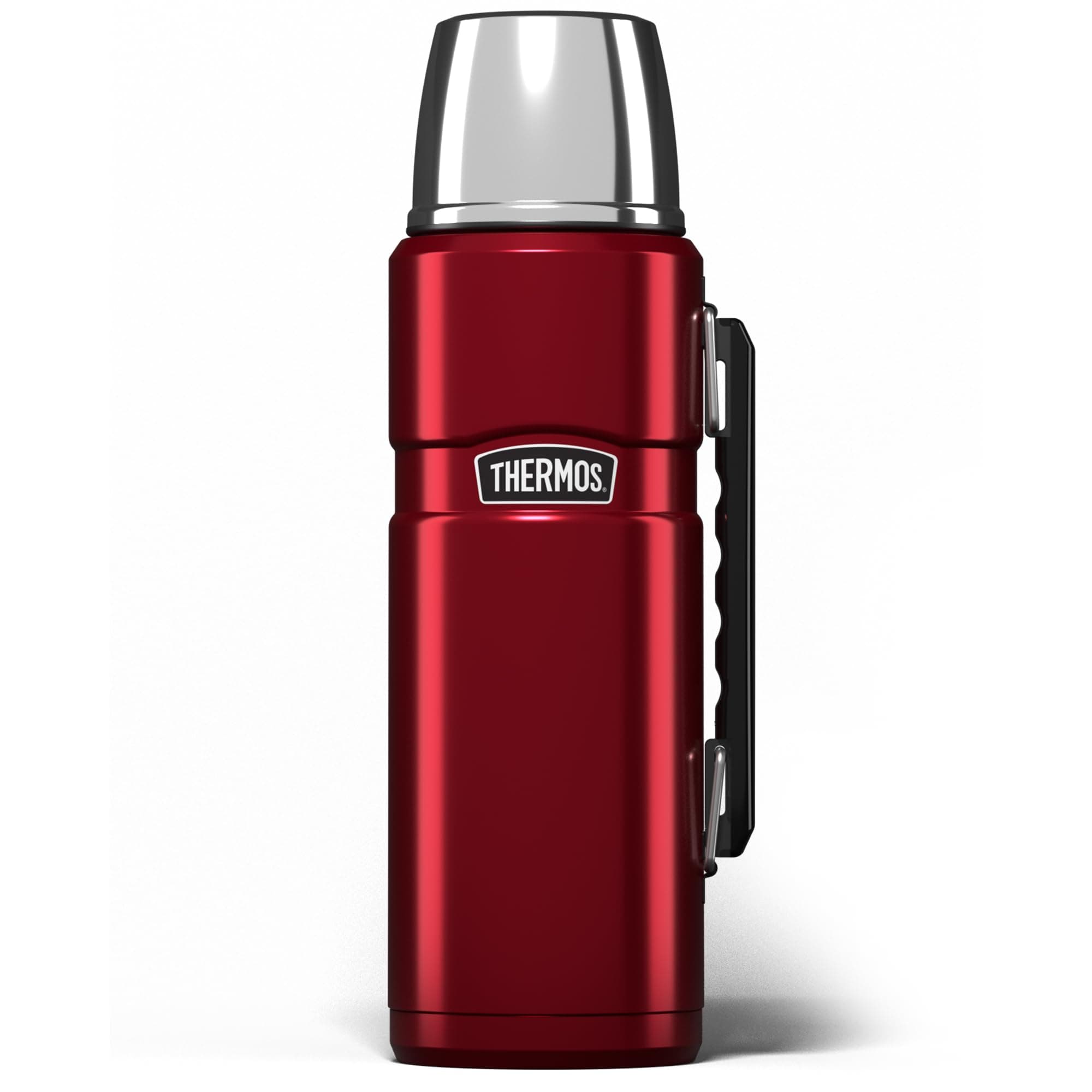 Stainless King Red Travel Flask (1.2L) - Premium Leak Proof Insulated Tea & Coffee Flask for Hot & Cold Drinks, Built-in Cup, Twist-Pour Stopper, BPA-Free, Durable Steel