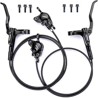 MT200 Hydraulic Brakes, 2 Piston Left Front 800mm Right Rear 1500mm MTB Hydraulic Brakes, Dual Disc Brakes Fit 160mm / 180mm Rotors Hydraulic Disc Brakes