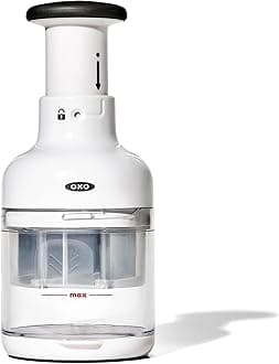 OXO One Hand Press Chopper Detachable, Easy to Clean, White
