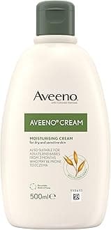 Aveeno Moisturizing Cream with Colloidal Oatmeal, Suitable for relieving Dry, Sensitive and Eczema-Prone Skin, unscented formula , 500ml