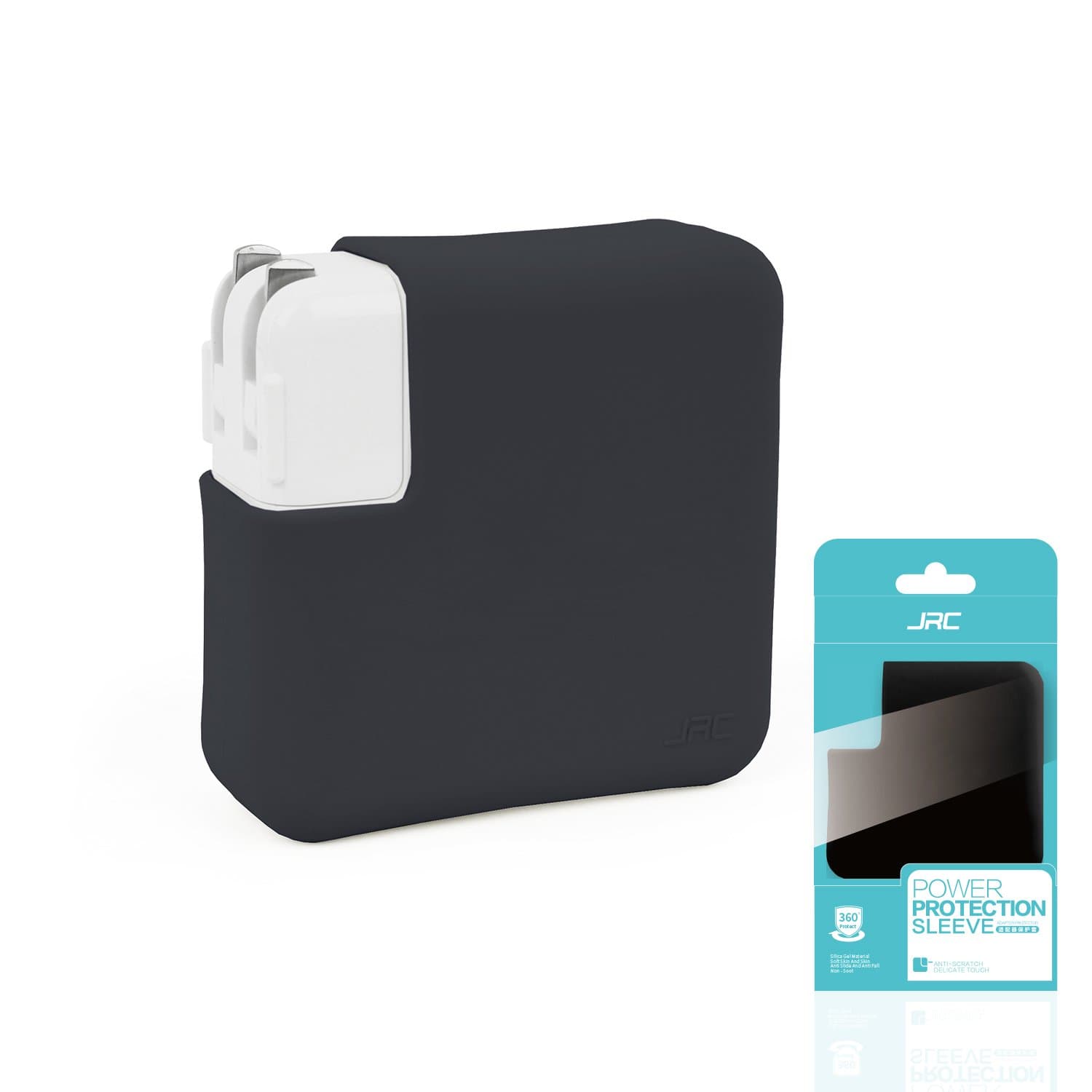 VFENG Premium Charger Protector, Ultra Thin Soft Silicone Charger Case for MacBook 12 Inch/MacBook Air 13 Inch A1932 A2179(2018/2020)--Black