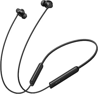realme Buds Wireless 5 Lite in Ear Bluetooth Neckband with 12.4 mm Dynamic Bass Boost Driver,Upto 35 Hours Playback,45ms Low Latency,IP55 Dust & Water Resistant, Bluetooth V5.4 (Void Black)