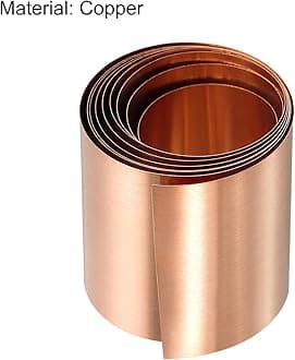 uxcell Copper Sheet Roll, Metal Foil Plate 1000mm x 40mm x 0.5mm