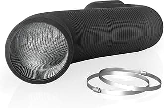 AC Infinity Flexible 8" Aluminum Duct Heavy Duty 4 Layer Protection 25' Length for Heating, Cooling, Ventilation and Exhaust