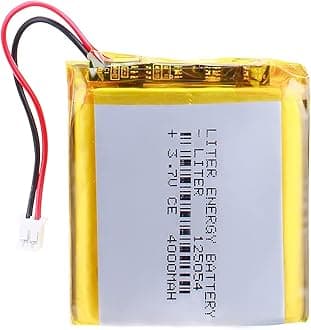 Liter energybattery 3.7V Lipo Battery 4000mAh Rechargeable Lithium ion Polymer Battery 125054 with JST Connector