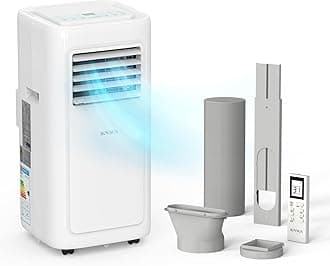 Bonnlo 8000BTU Portable Air Conditioner, 4-in-1 Air Conditioning Unit, Dehumidifier, Sleep Mood, Fan with 2 Speeds - Remote Control and Digital Display, 24H Timer, with Window Kit [Energy Class A]