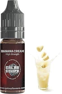 Banana Cream Food Flavouring Drops 10ml - Premium Tropical Fruit Extract for Professional Baking & Luxury Creamy Beverages - High Strength Food Grade Concentrate by GALAXY FOOD FLAVOURS