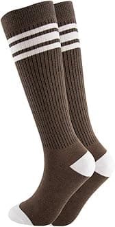 Knee High Tube Socks Comfortable and Breathable with Triple Stripes for Boys