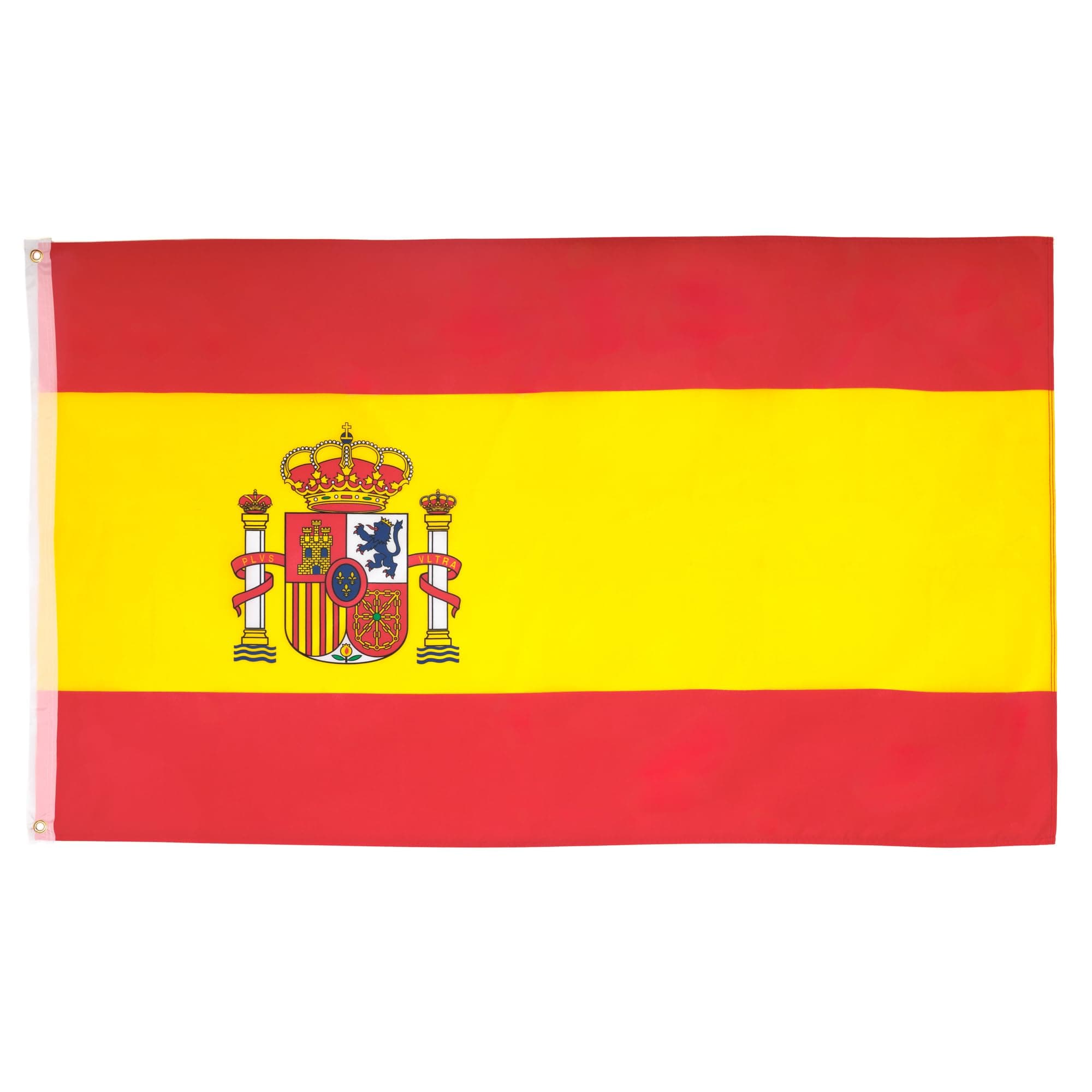 Spain Flag - 2x3 Ft - 100D Polyester Spanish Banner with Two Metal Grommets - Fade Resistant - Vivid Colors - 2' x 3' Feet - 90x60 Cm