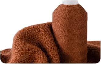 100% Cashmere Yarn, 100g Mongolian Luxuriously Soft Pure Cashmere Hand Knitting Cone Yarn for Knitting Crocheting (Caramel)