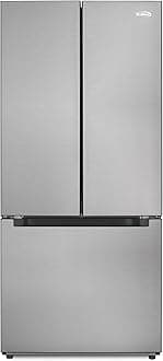 30-Inch and 18.5 cu. ft. Counter Depth French Door Refrigerator with Three Doors and Deep Freezer in Stainless-Steel (KM-RERFDSS-18C)