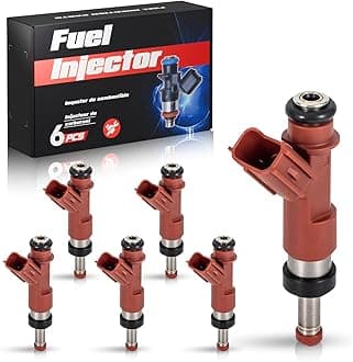 ENA Set of 6 Fuel Injector Compatible with Toyota Lexus Sienna Avalon Highlander Venza RAV4 Camry ES350 RX350 V6 3.5L 2005 2006 2007 2008 2009 2010 2011 2012 2013 2014 2015 Replace For FJ763