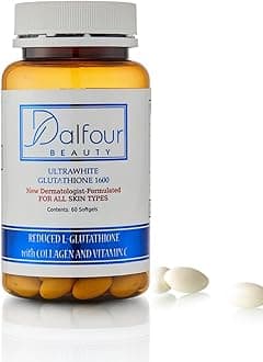 Ultra Glutathione Capsules with Hydrolyzed Collagen & Vitamin C – 2400mg High Absorption Antioxidant Support Supplement – 1600mg Reduced L-Glutathione Per Serving - 30-Day Supply