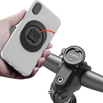 Universal Bike Phone Mount, Aluminum Stem Cap Phone Holder for Mountain and Road Bicycles, Quick Connect Riding Clip Stand MTB Handlebar Clamp【Series C - 1st Gen】