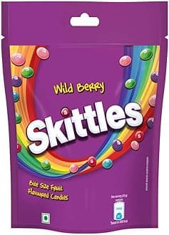 Skittles Wild Berry Chewy Fruit Candy | Bite-Size Fruit Candies Pack | Delicious Fruity Berry Flavours (Berry Punch, Cherry, Raspberry, Strawberry, and Melonberry) | Imported Candies | 196 Grams