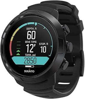 Suunto D5 Diving Computer, SS050192000, all black, standard size