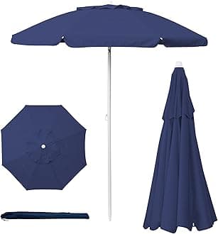 Picnic Time 822-00-138-000-0 Umbrella 5.5 Portable Beach Picnic Umbrella - Navy