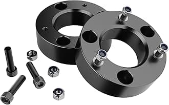 F150 2.5in Leveling Lift Kit, 2.5" Front Suspension Lift Kit Forged Strut Spacers for 2004-2024 Ford F150 2WD 4WD, Expedition, Mark LT, 6061-T6 Aluminum Level Kits CNC Machine Black Anodized