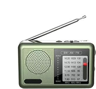 Portable Radio Rechargeable,Rechargeable Shortwave Radio Am Fm Weather Radio - Audio Equipment Great Reception Earphone Jack Transistor Radio for Travel
