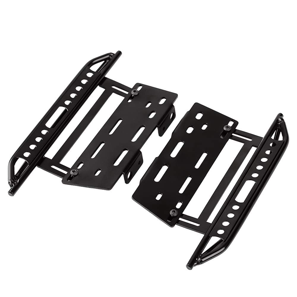 RC Car Pedals RC Side Board 2pcs RC Steps Plate Rock Sliders for 1:10 RC Crawler Axial SCX10 SCX10 II 90046 (Black)