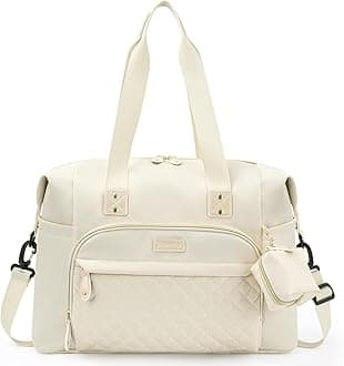 Tuwubi Diaper Bag Tote,Baby Diaper Bag with Pacifier Case Large Travel Diaper Tote Caddy for Mom and Dad Multifunction Large Baby Bag - M-White