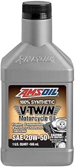 AMSOIL Full Synthetic Motorcycle Oil 20W-50 - ONE U.S. QUART, 946 ml