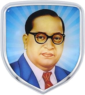 S2S Stylish 3D Chrome Sticker Emblem Badge Logo | Durable & Stylish Automotive Decoration | For Cars & Bikes (DR BABASAHEB AMBEDKAR)