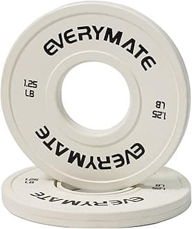 EVERYMATE Change Weight Plates 1.25LB Fractional Plate Olympic Bumper Plates for Cross Training Weightlifting