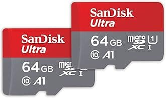 SANDISK 64GB 2-Pack Ultra microSDXC UHS-I Memory Card (2x64GB) with Adapter - SDSQUAB-064G-GN6MT