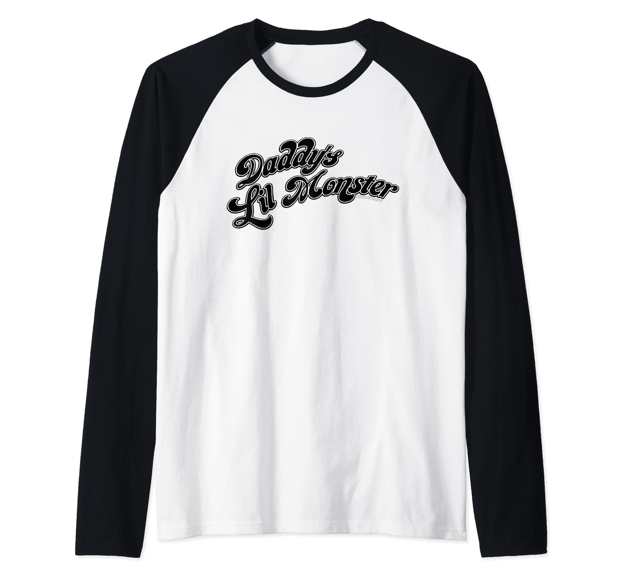Suicide Squad Daddys Lil Monster Raglan Baseball Tee