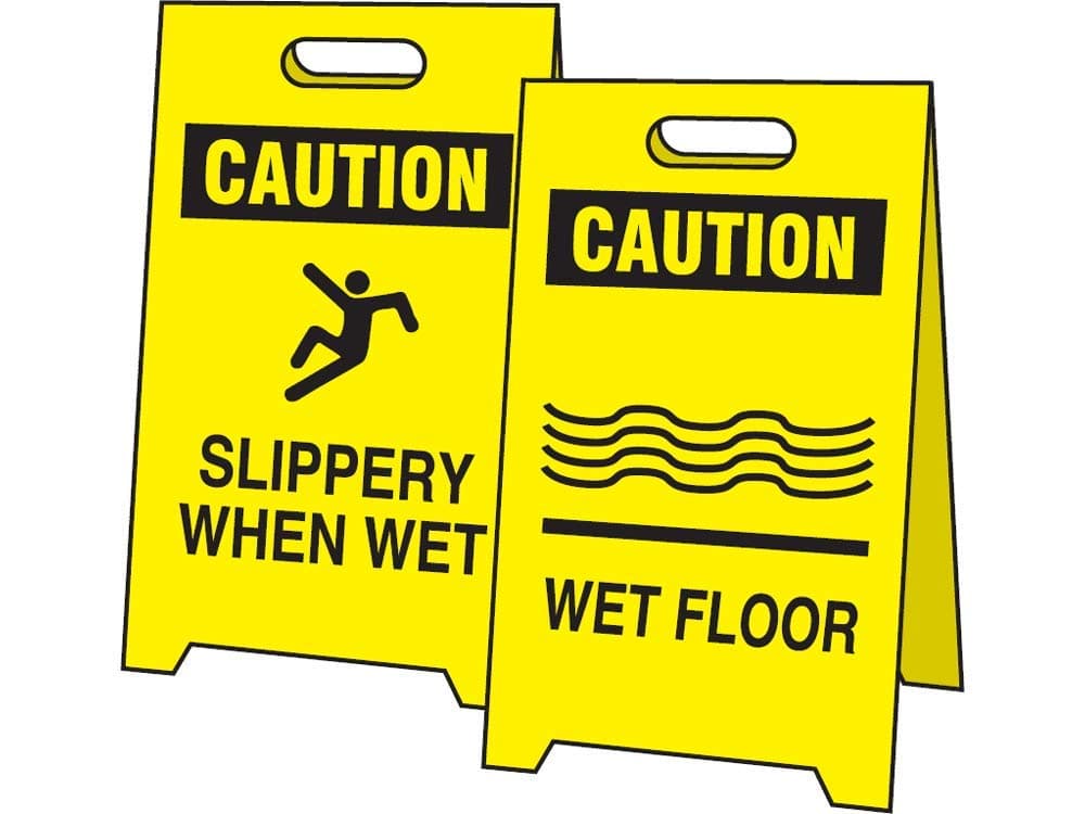 Caution Slippery When Wet/Wet Floor Sign
