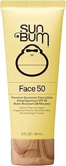 Sun Bum Original SPF 50 Sunscreen Face Lotion - Broad Spectrum Moisturizing Facial Sunscreen with Vitamin E -Fragrance Free - Travel Size - 3 oz