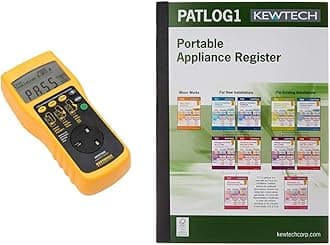 Martindale HPAT500/2 Simple Rechargeable PAT Tester & Kewtech PATLOG1 PAT Test, A4 log book