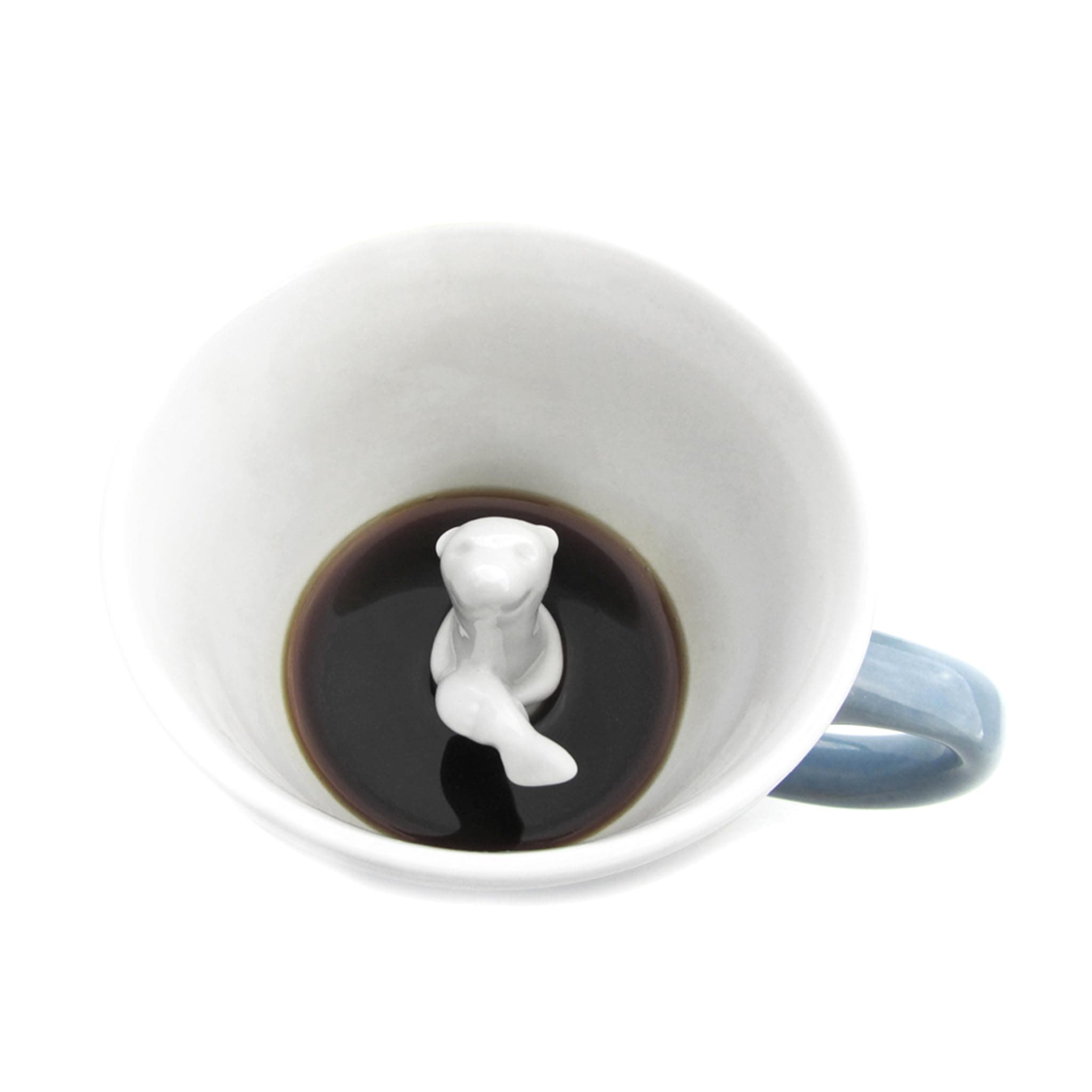 Creature Cups Sea Otter - Ceramic Mug - 11 oz Coffee Cup with Hidden 3D Otter Inside, Unique Gift