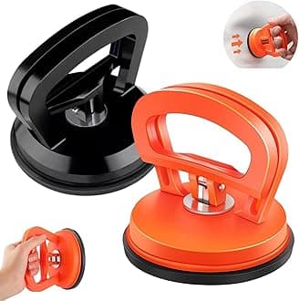 Car Dent Puller, Dent Removal Kit, 2 Pack Powerful Car Dent Puller Kit Handle Lifter, Car Suction Cup Dent Puller and Paintless Dent Repair Kit for Car Body Dent (black+orange)