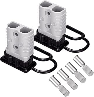 Spurtar 175A 1/0 AWG Battery Quick Connect Disconnect Fits 1/0-4 AWG Cable (2 Pack) Wire Harness Plug for Winches, Trailer or Other Electrical Devices, UL Certified - 2 Pack