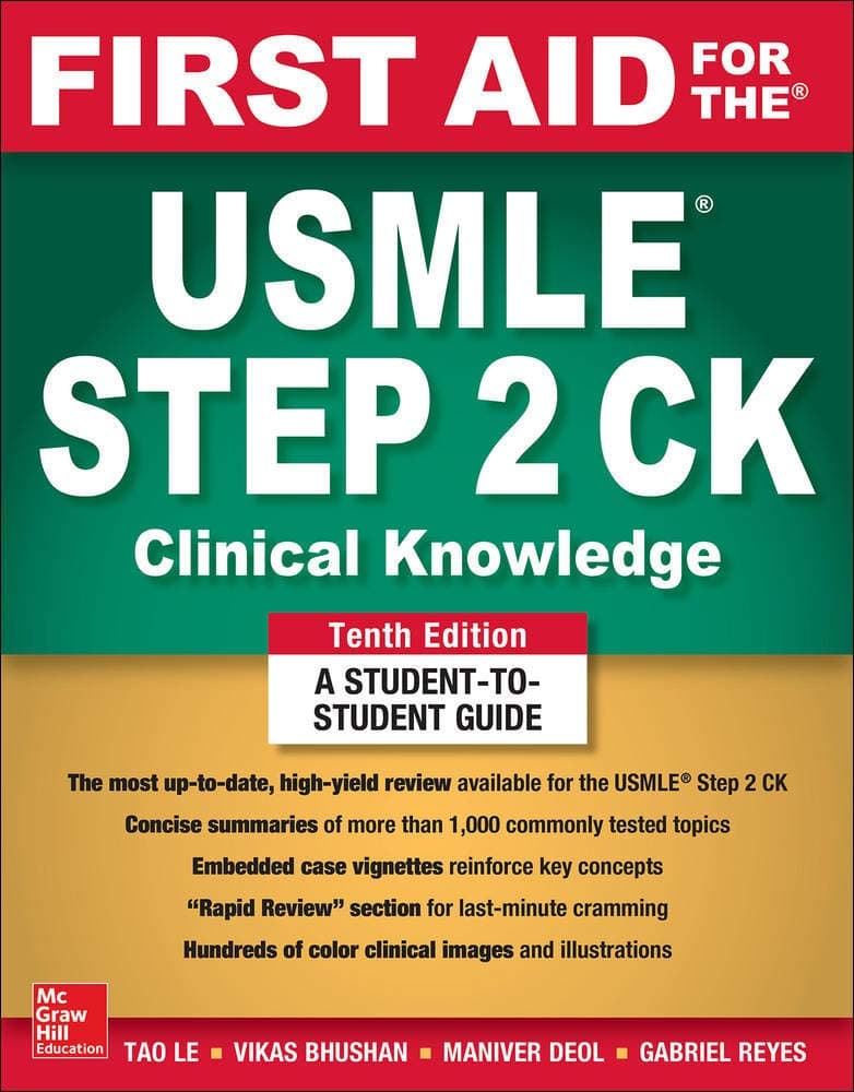 First Aid for the USMLE Step 2 CK Paperback – October 15, 2018
