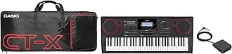 Casio CT-X9000IN 61-Key Portable Keyboard, Black with Carry Case and Pedal