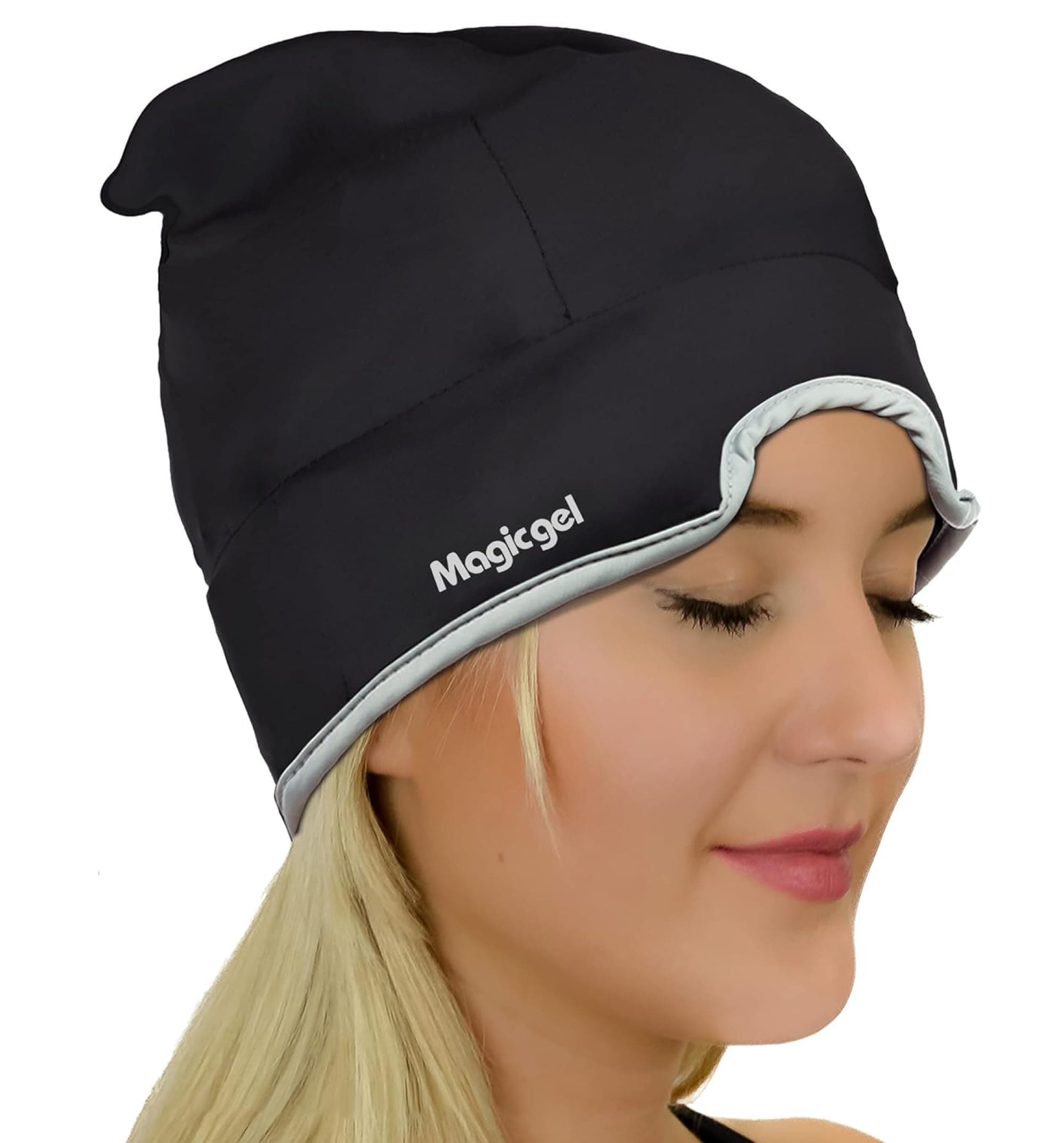 Cooling Hat - Ice Mask with Cooling Headband - Reusable Cold Cap for Relief - Gel Ice Compression Cap - Head Soothe with Cold Compression - Comfortably Moulds to Head