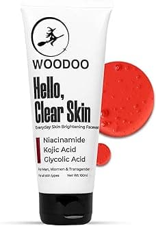 Hello Clear Skin Facewash | 1% Salicylic Acid | Kojic Acid | Niacinamide | Everyday Brightening Facewash | Helps Reduce Acne | Blackheads | Whiteheads | Pigmentation and | Milia | 100 ml
