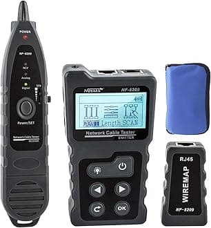 NOYAFA Advanced Network Cable Tester With PoE& NCV & Lamp For CAT5e/CAT6/CAT6a, Multifunction Wire Tracker Cable Tester For Tracker Underground Telephone Line Finder Home Repair