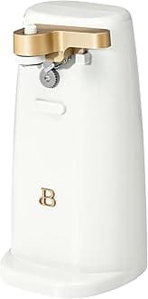 DqOasd Electric Can Opener, Stainless Steel Blade, Auto-Turn Feature (White Icing)