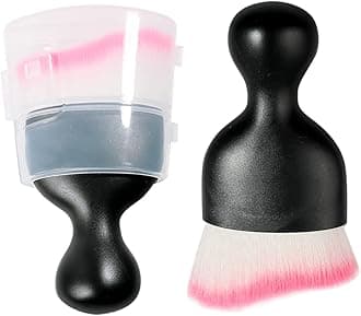 AOCISKA Car Interior Detailing Brush,Soft Bristle Cleaning Brush Car Detailing Brush Dusting Brush,Car Interior Cleaning Tool,Auto Detail Brush Car Dash Duster Brush (Black&Pink with Cap)