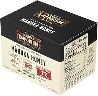 Manuka Emporium Raw Manuka Honey Packets On-the-Go MGO263+ (UMF 10+ Equiv.) 72 x 0.18oz Snap-Packets | Certified & Authentic | Harvested & Packed in New Zealand